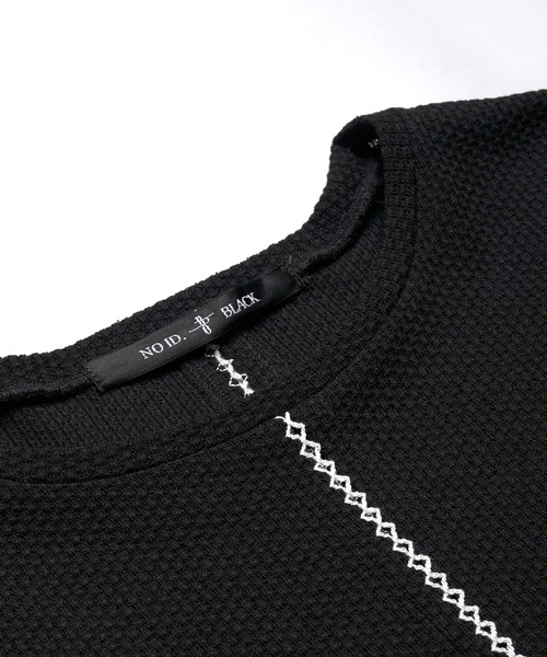 NO ID.(ノーアイディ)の「【NO ID.】Diamond Stitch Thermal C/N Pullover / ダイヤ ステッチ サーマル クルーネック プルオーバー(Tシャツ/カットソー・メンズ・ホワイト/グレー/ブラック・ONE SIZE)」の13枚目の写真