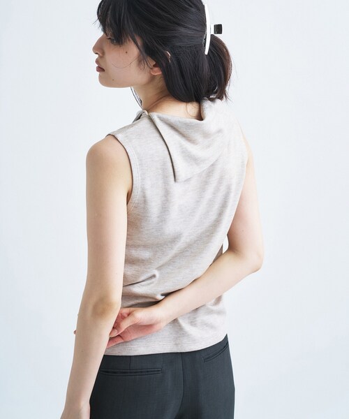 PROTAGONISTA（プロタゴニスタ）の「PROTAGONISTA｜drape tee（Tシャツ/カットソー・レディース・ナチュラル/ブラウン系その他・00）」の3枚目の写真