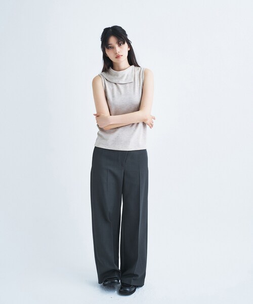 PROTAGONISTA（プロタゴニスタ）の「PROTAGONISTA｜drape tee（Tシャツ/カットソー・レディース・ナチュラル/ブラウン系その他・00）」の5枚目の写真