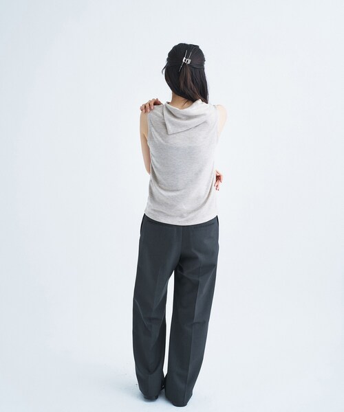 PROTAGONISTA（プロタゴニスタ）の「PROTAGONISTA｜drape tee（Tシャツ/カットソー・レディース・ナチュラル/ブラウン系その他・00）」の7枚目の写真