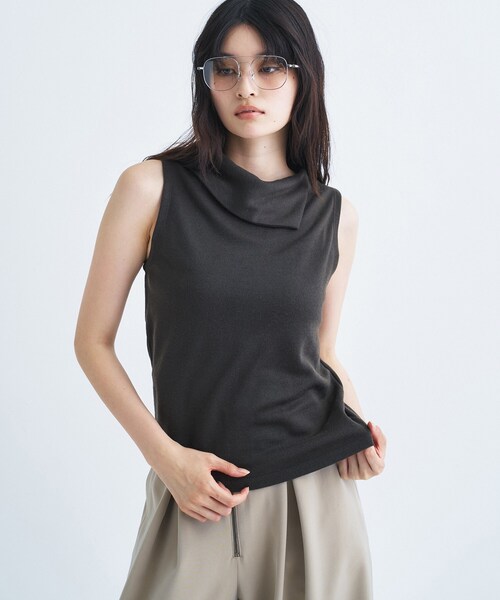 PROTAGONISTA（プロタゴニスタ）の「PROTAGONISTA｜drape tee（Tシャツ/カットソー・レディース・ナチュラル/ブラウン系その他・00）」の8枚目の写真