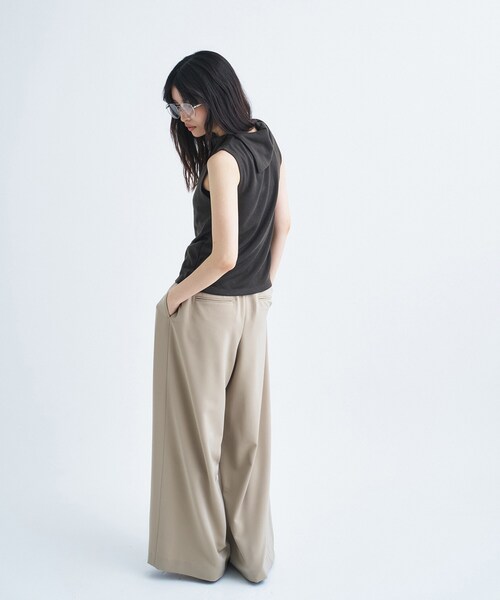 PROTAGONISTA（プロタゴニスタ）の「PROTAGONISTA｜drape tee（Tシャツ/カットソー・レディース・ナチュラル/ブラウン系その他・00）」の13枚目の写真