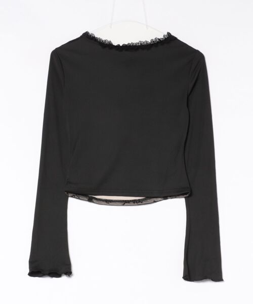 IMARI(イマリ)の「【 IMARI / イマリ 】 レース ドッキング シアー ロングスリーブ トップス(Tシャツ/カットソー・レディース・ブラック/ホワイト・FREE)」の12枚目の写真