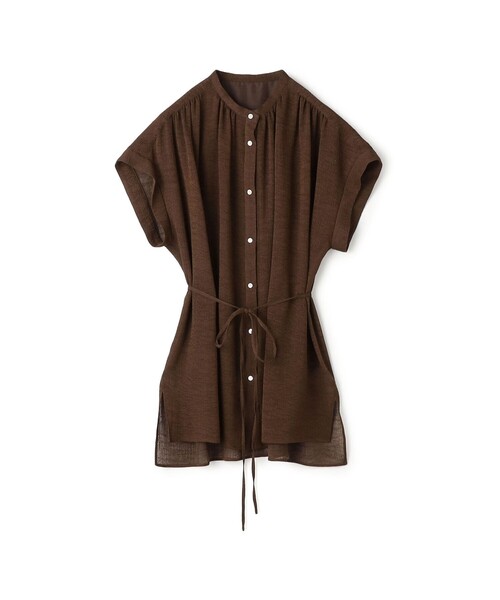 BALLSEY(ボールジィ)の「ドライクレープ ミドルシャツブラウス(シャツ/ブラウス・レディース・ブラウン/ブルー・36)」の2枚目の写真