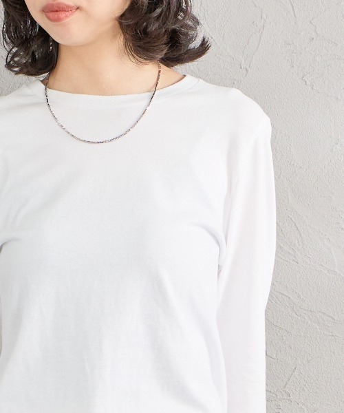 HANES（ヘインズ）の「【WEB限定】[HANES/ヘインズ] 2P FOR HER ジャパンフィットロングスリーブパックTシャツ（Tシャツ/カットソー・レディース・ホワイト・M/L）」の11枚目の写真