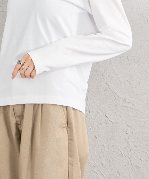 HANES（ヘインズ）の「【WEB限定】[HANES/ヘインズ] 2P FOR HER ジャパンフィットロングスリーブパックTシャツ（Tシャツ/カットソー・レディース・ホワイト・M/L）」の12枚目の写真