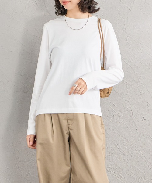 HANES（ヘインズ）の「【WEB限定】[HANES/ヘインズ] 2P FOR HER ジャパンフィットロングスリーブパックTシャツ（Tシャツ/カットソー・レディース・ホワイト・M/L）」の8枚目の写真