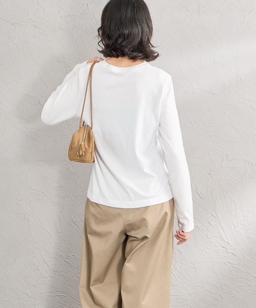HANES（ヘインズ）の「【WEB限定】[HANES/ヘインズ] 2P FOR HER ジャパンフィットロングスリーブパックTシャツ（Tシャツ/カットソー・レディース・ホワイト・M/L）」の10枚目の写真