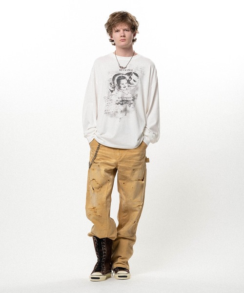 KAMIYA(カミヤ)の「"DETACHED" L/S T-shirt(Tシャツ/カットソー・メンズ・ホワイト/ブラック・M/S)」の11枚目の写真