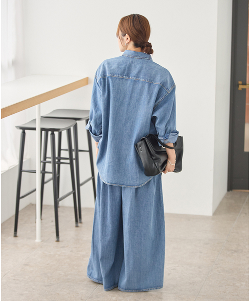 JOURNAL STANDARD(ジャーナルスタンダード)の「コーンデニムライトオンススーパーワイドパンツ(デニムパンツ・レディース・ネイビー/ブルー系その他・36/38)」の22枚目の写真