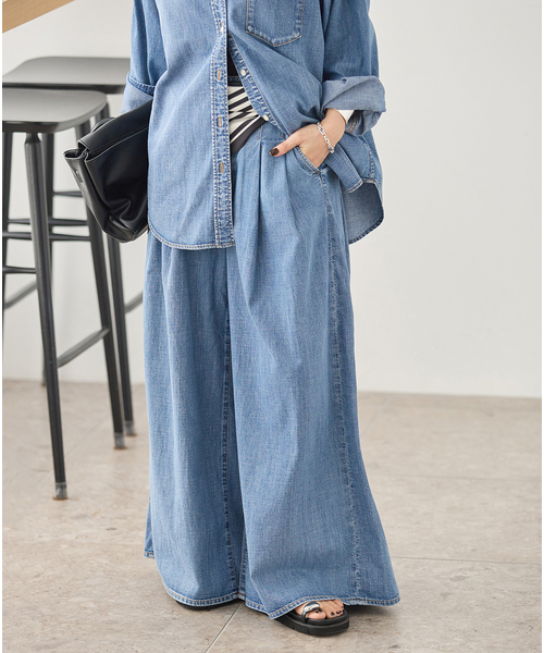 JOURNAL STANDARD(ジャーナルスタンダード)の「コーンデニムライトオンススーパーワイドパンツ(デニムパンツ・レディース・ネイビー/ブルー系その他・36/38)」の20枚目の写真