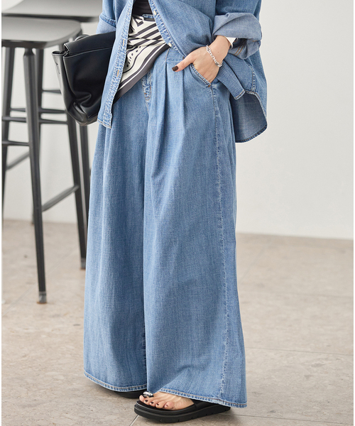 JOURNAL STANDARD(ジャーナルスタンダード)の「コーンデニムライトオンススーパーワイドパンツ(デニムパンツ・レディース・ネイビー/ブルー系その他・36/38)」の19枚目の写真