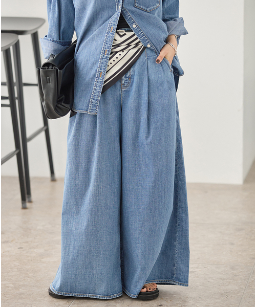 JOURNAL STANDARD(ジャーナルスタンダード)の「コーンデニムライトオンススーパーワイドパンツ(デニムパンツ・レディース・ネイビー/ブルー系その他・36/38)」の18枚目の写真