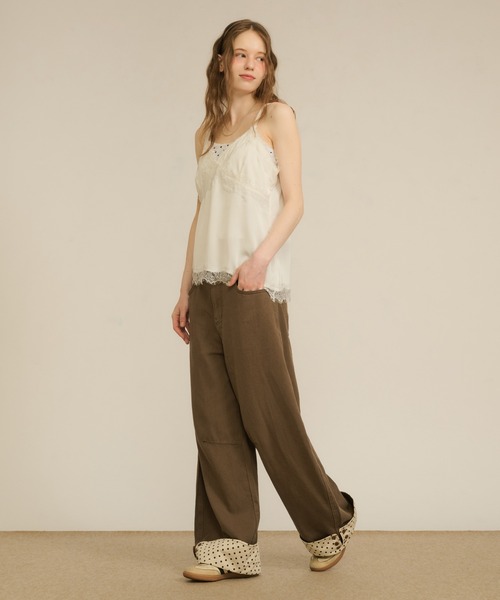 hazyl(ヘイジル)の「cross lace camisole / クロスレースキャミソール(キャミソール・レディース・ブラウン系その他/クリーム・フリー)」の7枚目の写真