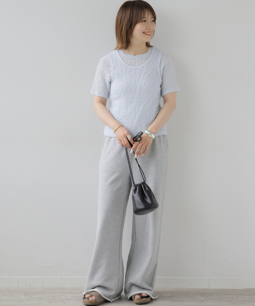 JOURNAL STANDARD relume(ジャーナルスタンダード レリューム)の「シアーシャーリングタンク(タンクトップ・レディース・ホワイト/サックスブルー/ブラック・FREE)」の15枚目の写真
