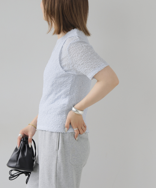 JOURNAL STANDARD relume(ジャーナルスタンダード レリューム)の「シアーシャーリングタンク(タンクトップ・レディース・ホワイト/サックスブルー/ブラック・FREE)」の19枚目の写真