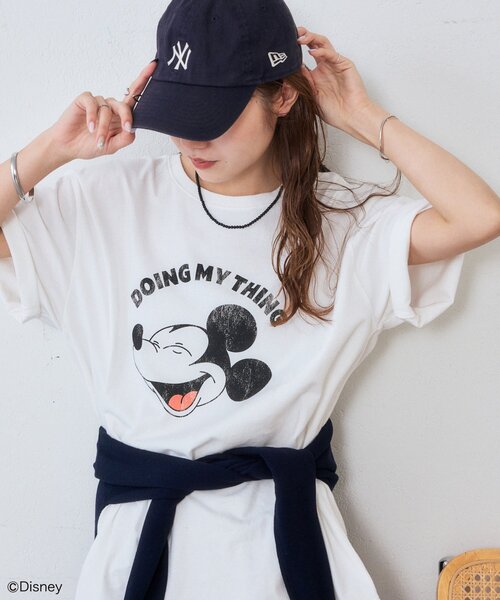 DISCOAT(ディスコート)の「【Enlude】DisneyヴィンテージプリントTシャツ《ユニセックス》(Tシャツ/カットソー・レディース・チャコールグレー/ブラウン/ライトベージュ/オフホワイト・FREE)」の2枚目の写真