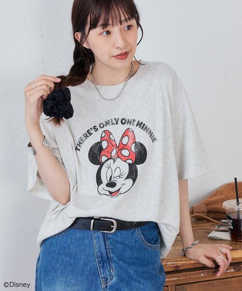 DISCOAT(ディスコート)の「【Enlude】DisneyヴィンテージプリントTシャツ《ユニセックス》(Tシャツ/カットソー・レディース・チャコールグレー/ブラウン/ライトベージュ/オフホワイト・FREE)」の1枚目の写真