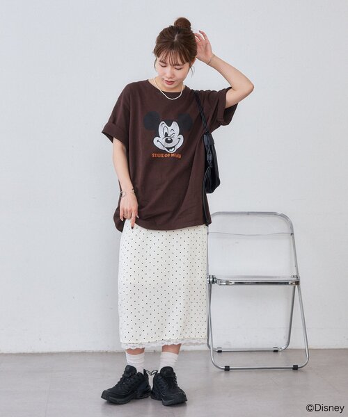 DISCOAT(ディスコート)の「【Enlude】DisneyヴィンテージプリントTシャツ《ユニセックス》(Tシャツ/カットソー・レディース・チャコールグレー/ブラウン/ライトベージュ/オフホワイト・FREE)」の7枚目の写真