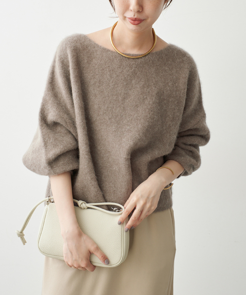Spick & Span(スピックアンドスパン)の「《新色 / 追加》FOX/ALPACAルーズニット(ニット/セーター・レディース・ネイビー/モカ/ライトグリーン・FREE)」の10枚目の写真