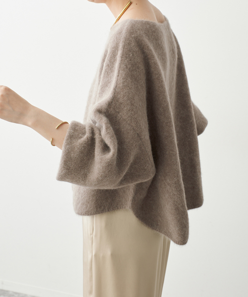 Spick & Span(スピックアンドスパン)の「《新色 / 追加》FOX/ALPACAルーズニット(ニット/セーター・レディース・ネイビー/モカ/ライトグリーン・FREE)」の11枚目の写真