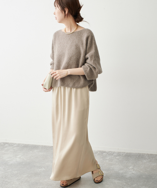 Spick & Span(スピックアンドスパン)の「《新色 / 追加》FOX/ALPACAルーズニット(ニット/セーター・レディース・ネイビー/モカ/ライトグリーン・FREE)」の14枚目の写真
