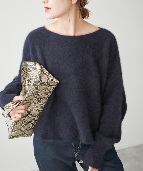 Spick & Span(スピックアンドスパン)の「《新色 / 追加》FOX/ALPACAルーズニット(ニット/セーター・レディース・ネイビー/モカ/ライトグリーン・FREE)」の19枚目の写真
