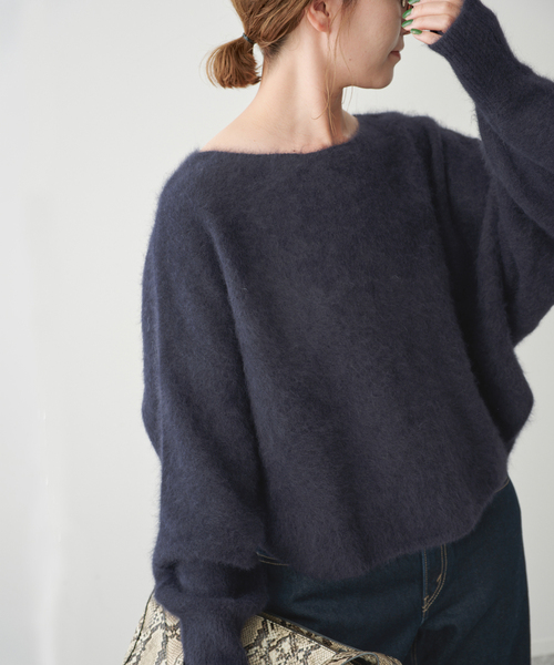Spick & Span(スピックアンドスパン)の「《新色 / 追加》FOX/ALPACAルーズニット(ニット/セーター・レディース・ネイビー/モカ/ライトグリーン・FREE)」の20枚目の写真