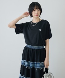 ROSIEE 前後フレンチブルドッグワッペンTシャツ