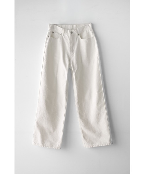 YOOU（ユー）の「LOOSE WIDE DENIM（デニムパンツ・レディース・ホワイト/ブルー・S/M）」の3枚目の写真