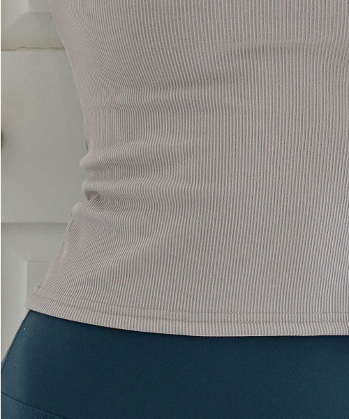 DEVIWEAR(デヴィウェア)の「ボートネックリップスリーブレス DEVI-TS0057-グレー(Tシャツ/カットソー・レディース・グレー・MEDIUM/SMALL)」の5枚目の写真