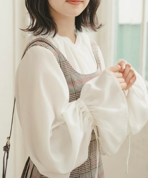 amr.(アムレ)の「キャンディフレアブラウス(シャツ/ブラウス・レディース・ホワイト・FREE)」の3枚目の写真