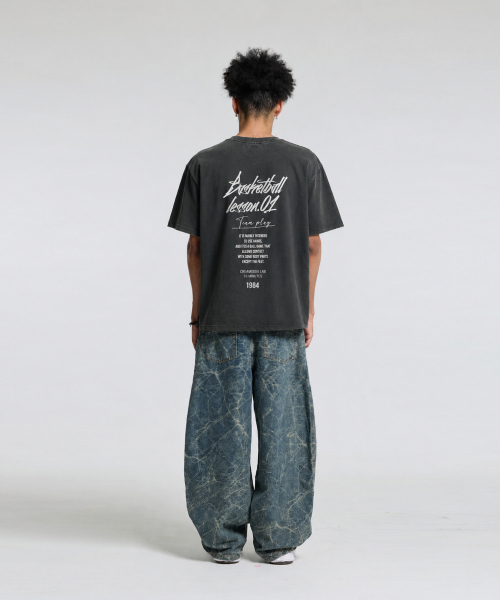 CREAM SODA LAB(クリームソーダラボ)の「クォーター チームプレイ ガーメント ダイング ピグメント 半袖Tシャツ スモークチャコール(Tシャツ/カットソー・メンズ・その他・LARGE/X-LARGE)」の4枚目の写真