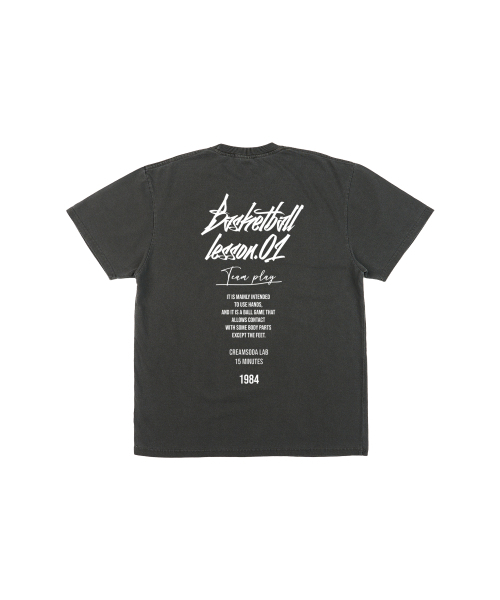 CREAM SODA LAB(クリームソーダラボ)の「クォーター チームプレイ ガーメント ダイング ピグメント 半袖Tシャツ スモークチャコール(Tシャツ/カットソー・メンズ・その他・LARGE/X-LARGE)」の6枚目の写真