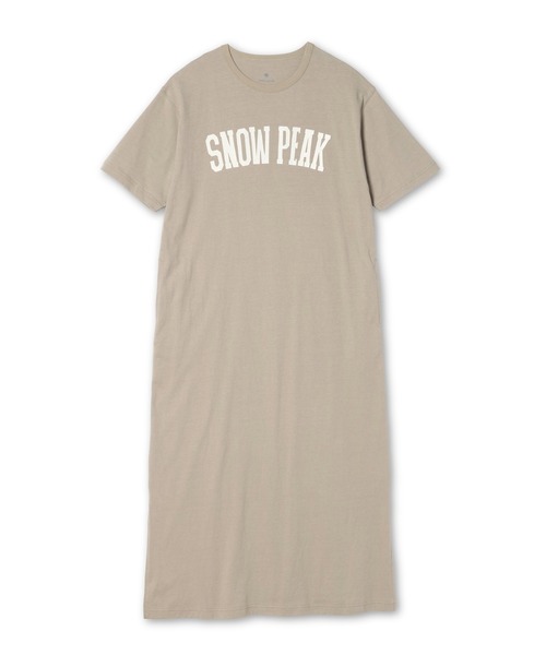 Snow Peak(スノーピーク)の「Snow Peak / Varsity Print Dress プリントTシャツワンピース(ワンピース・レディース・ライトブルー/チャコール/グレイッシュベージュ・3/1/2)」の4枚目の写真
