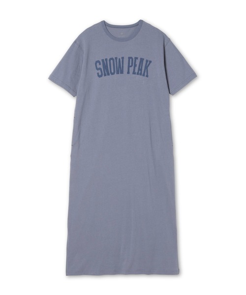 Snow Peak(スノーピーク)の「Snow Peak / Varsity Print Dress プリントTシャツワンピース(ワンピース・レディース・ライトブルー/チャコール/グレイッシュベージュ・3/1/2)」の5枚目の写真