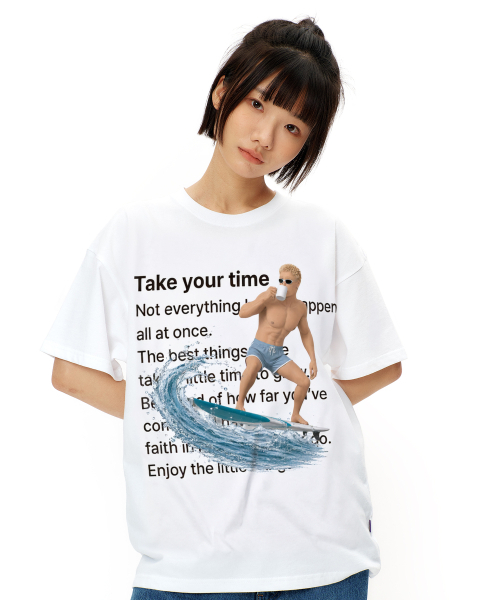 LAUGHER（ラファー）の「サーファーガイTシャツ - ホワイト（Tシャツ/カットソー・レディース・ホワイト・MEDIUM/LARGE/X-LARGE）」の12枚目の写真