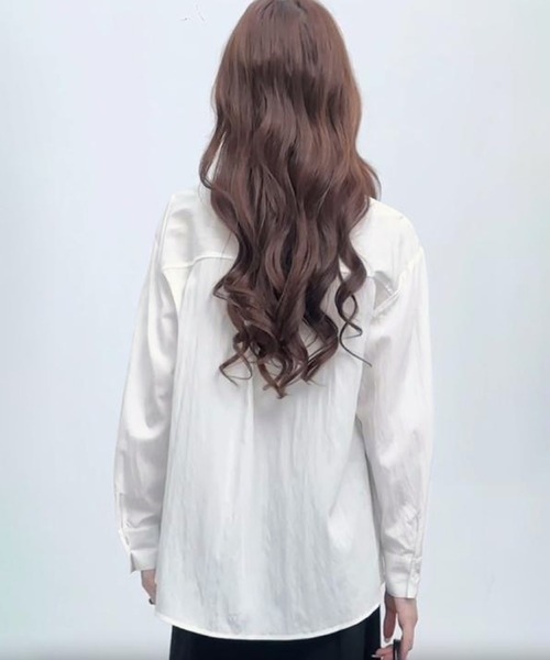 MILAE(ミレ)の「レースドッキング長袖ブラウス(シャツ/ブラウス・レディース・ホワイト/ブラック・S/M/L)」の7枚目の写真