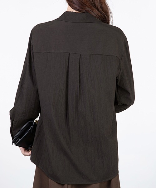 MILAE(ミレ)の「レースドッキング長袖ブラウス(シャツ/ブラウス・レディース・ホワイト/ブラック・S/M/L)」の12枚目の写真