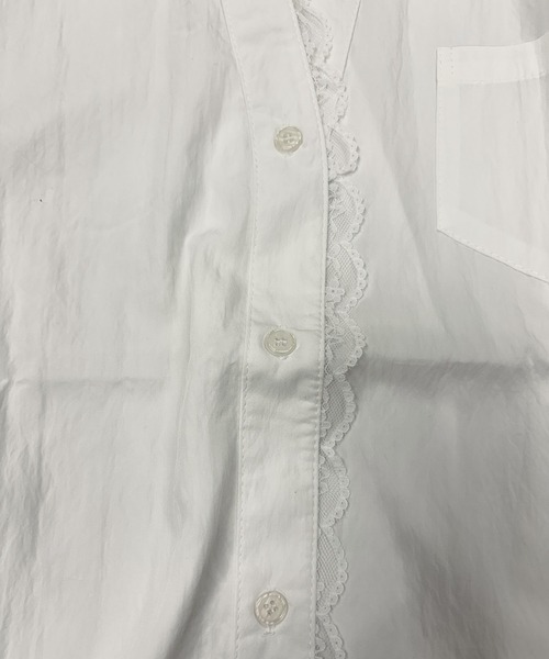 MILAE(ミレ)の「レースドッキング長袖ブラウス(シャツ/ブラウス・レディース・ホワイト/ブラック・S/M/L)」の14枚目の写真