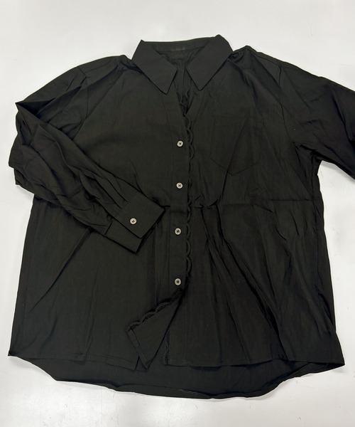 MILAE(ミレ)の「レースドッキング長袖ブラウス(シャツ/ブラウス・レディース・ホワイト/ブラック・S/M/L)」の15枚目の写真