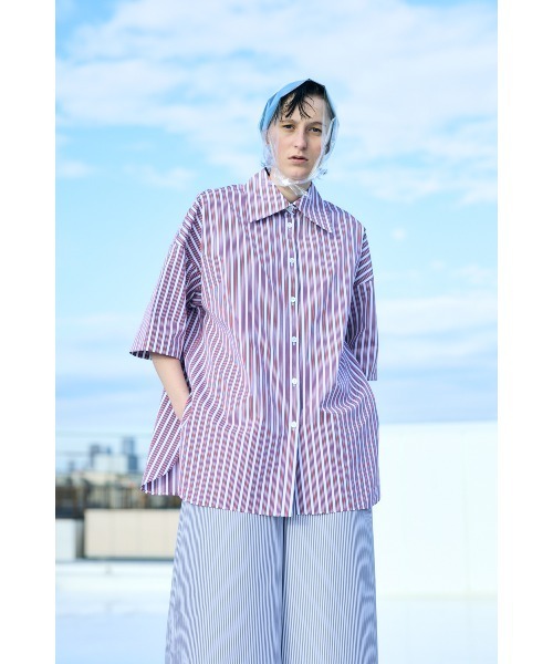 ENFOLD（エンフォルド）の「BOX SHIRT（シャツ/ブラウス・レディース・レッド・38）」の2枚目の写真