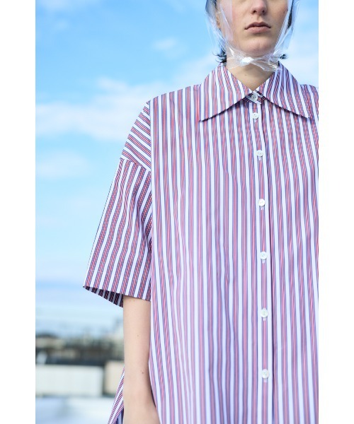 ENFOLD（エンフォルド）の「BOX SHIRT（シャツ/ブラウス・レディース・レッド・38）」の8枚目の写真