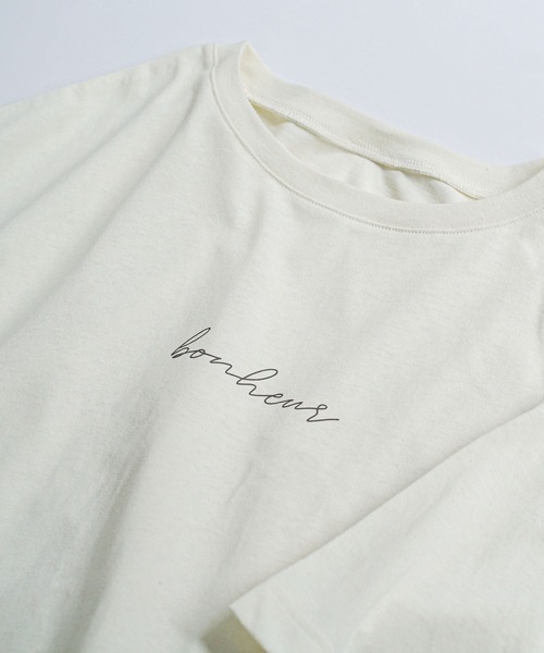 e-zakkamania stores（イーザッカマニアストアーズ）の「チュール切替 ロゴTシャツ（Tシャツ/カットソー・レディース・ブラック/杢グレー/アイボリー・フリー）」の9枚目の写真