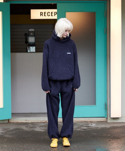 GREEN BUTTER(グリーンバター)の「TEDDY WOOL HOODIE(パーカー・レディース・ブラウン/ブルー/ベージュ・FREE)」の20枚目の写真