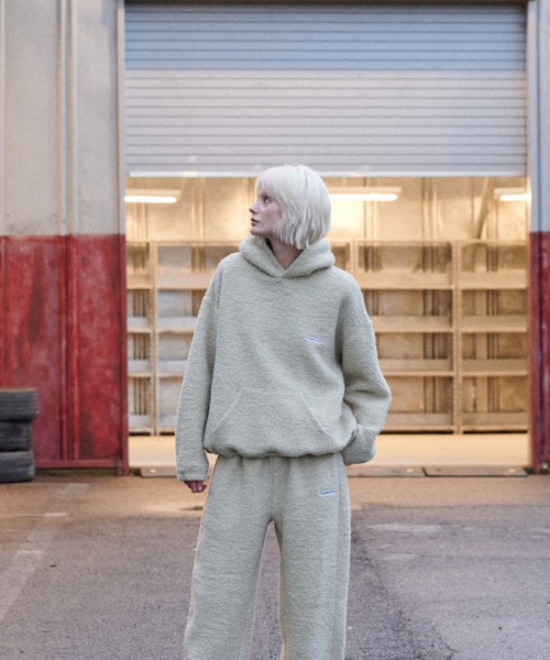 GREEN BUTTER(グリーンバター)の「TEDDY WOOL HOODIE(パーカー・レディース・ブラウン/ブルー/ベージュ・FREE)」の11枚目の写真