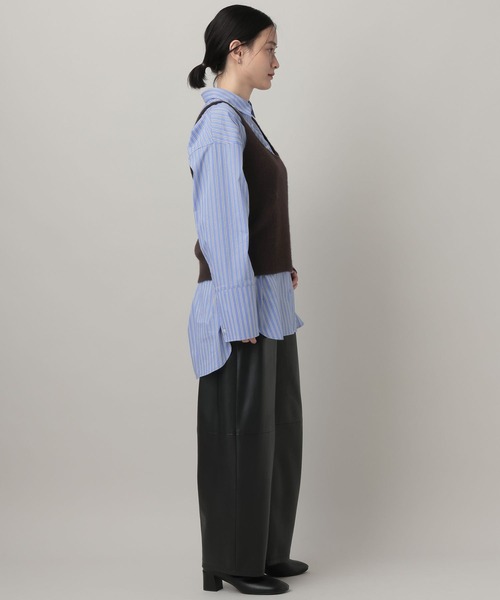 A part by(アパートバイ)の「フェイクレザーコクーンパンツ(その他パンツ・レディース・ブラウン/ブラック・SMALL/MEDIUM)」の8枚目の写真