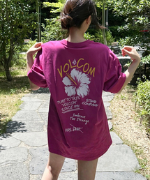 ヒビスカスオーバーサイズ半袖Tシャツ（バイオレット）