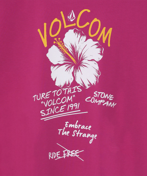 VOLCOM(ボルコム)の「ヒビスカスオーバーサイズ半袖Tシャツ(バイオレット)(Tシャツ/カットソー・レディース・その他・LARGE/SMALL/X-LARGE/MEDIUM)」の4枚目の写真