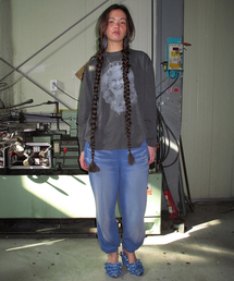 CENTAUR.KR（セントール）の「MY QUEEN PIGMENT LONG SLEEVE T-SHIRT_CHARCOAL（Tシャツ/カットソー）」